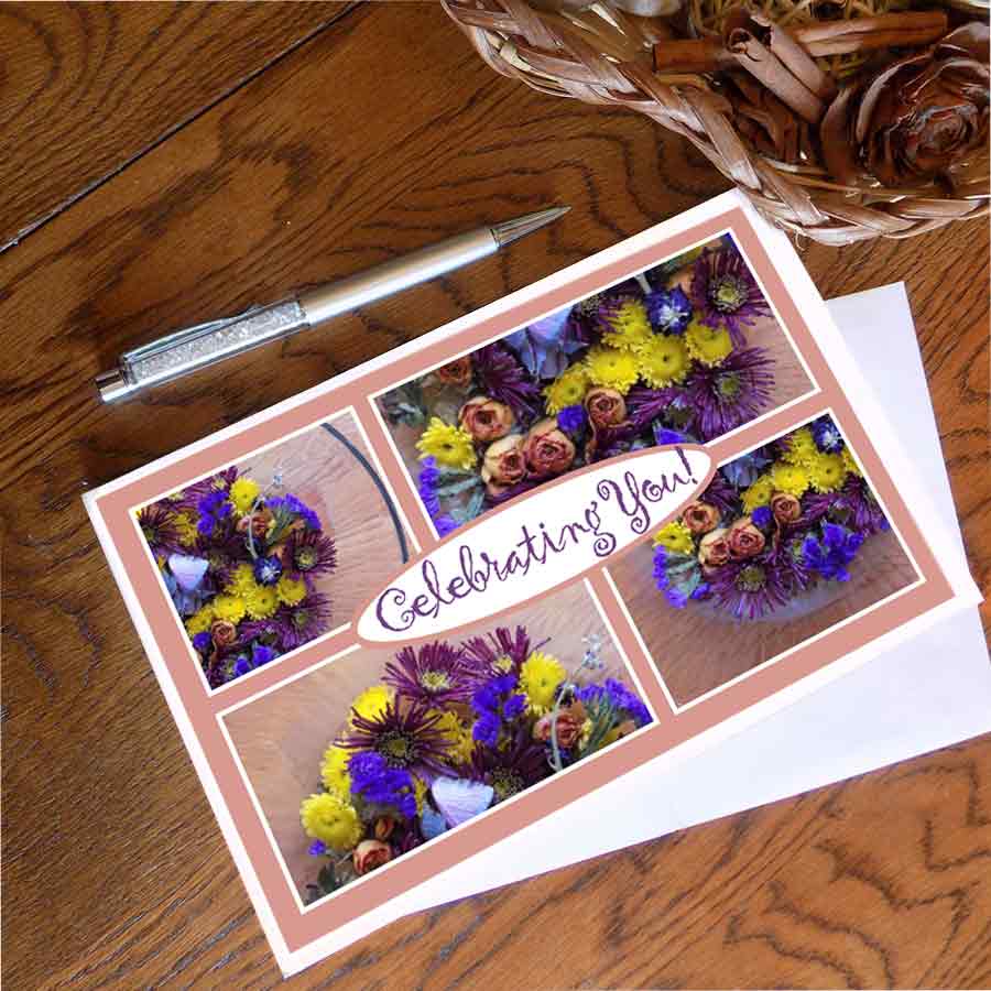 Floral fantasy greeting card